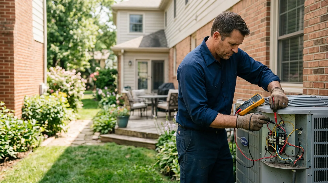 HVAC technician working near Lake City, MI